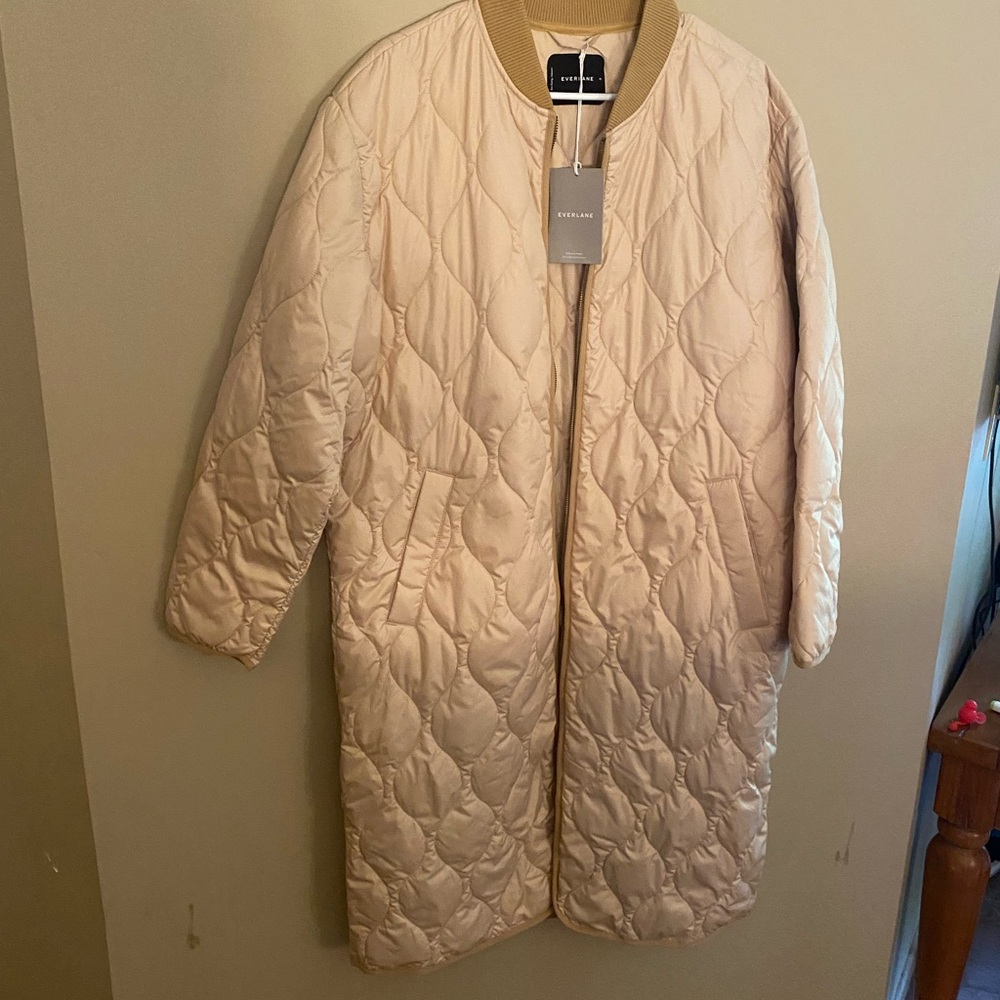 Everlane Quilted Tan Jacket
